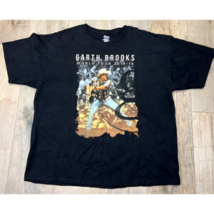 Garth Brooks Country Band Concert Shirt World Tour 2014 Black Size 2XL XXL